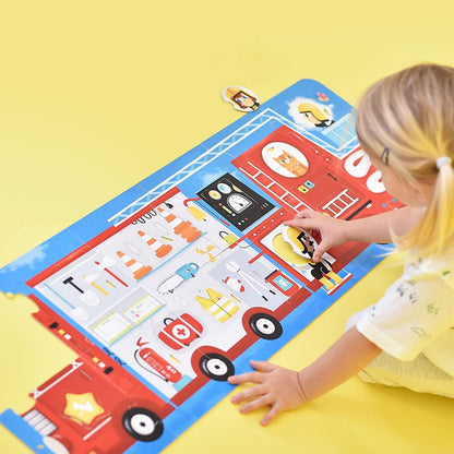 Banana Panda 49044 Fire Truck, Shapes Puzzle, Assignment Activity, Game
