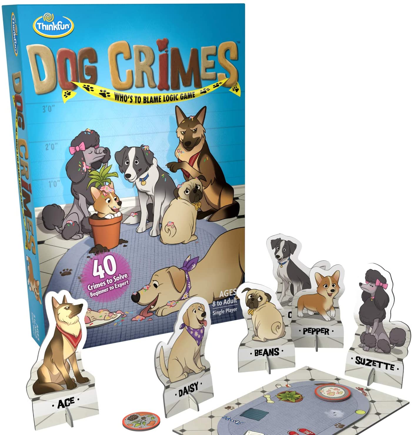 ThinkFun Dog Crimes Logic Game and Brainteaser