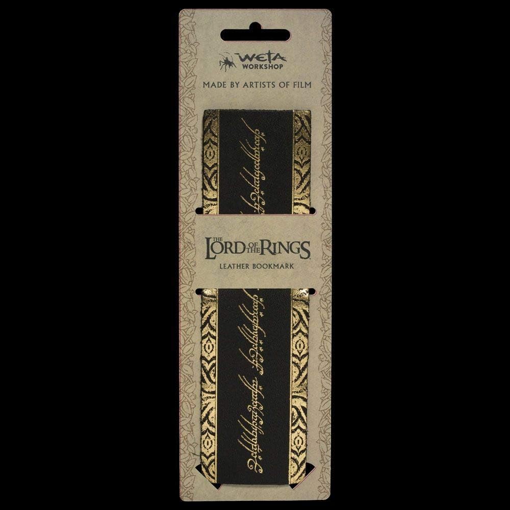 WETA Collectibles Lord of the Rings Leather Bookmark The One Ring Inscription