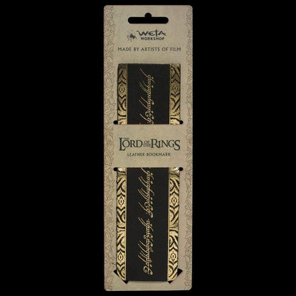 WETA Collectibles Lord of the Rings Leather Bookmark The One Ring Inscription