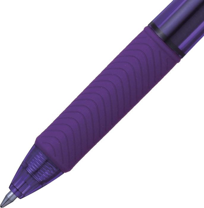 Pentel Energel-BL107-VX Tip Retractable Pen, 0.7 mm - Violet (Pack of 12