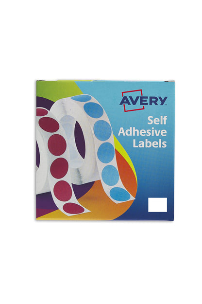 Avery 24-421 Small White Rectangle Self-Adhesive Labels in Dispenser, Hand Write Only, 19 x 25mm, 1200 Labels Per Pack