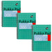 Pukka Pad, A5 Metallic Jotta Book 3-Pack for Home, School, and Office – 15 x 21cm – Wirebound Notebook with 8mm Lines and 80GSM Paper – Features Perforated Edges - 200 Pages, Green