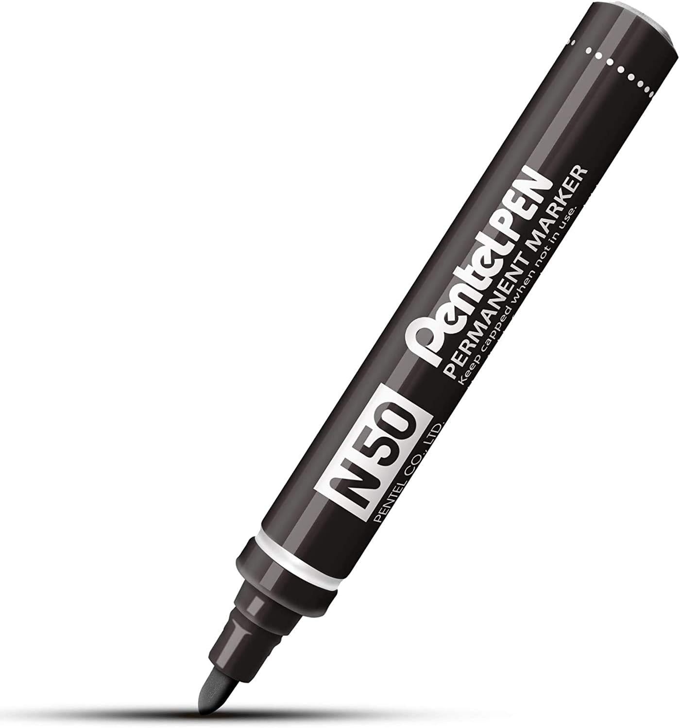 Pentel N50 Permanent Marker Bullet Tip 1.5-2mm Line Black Ref N50-A