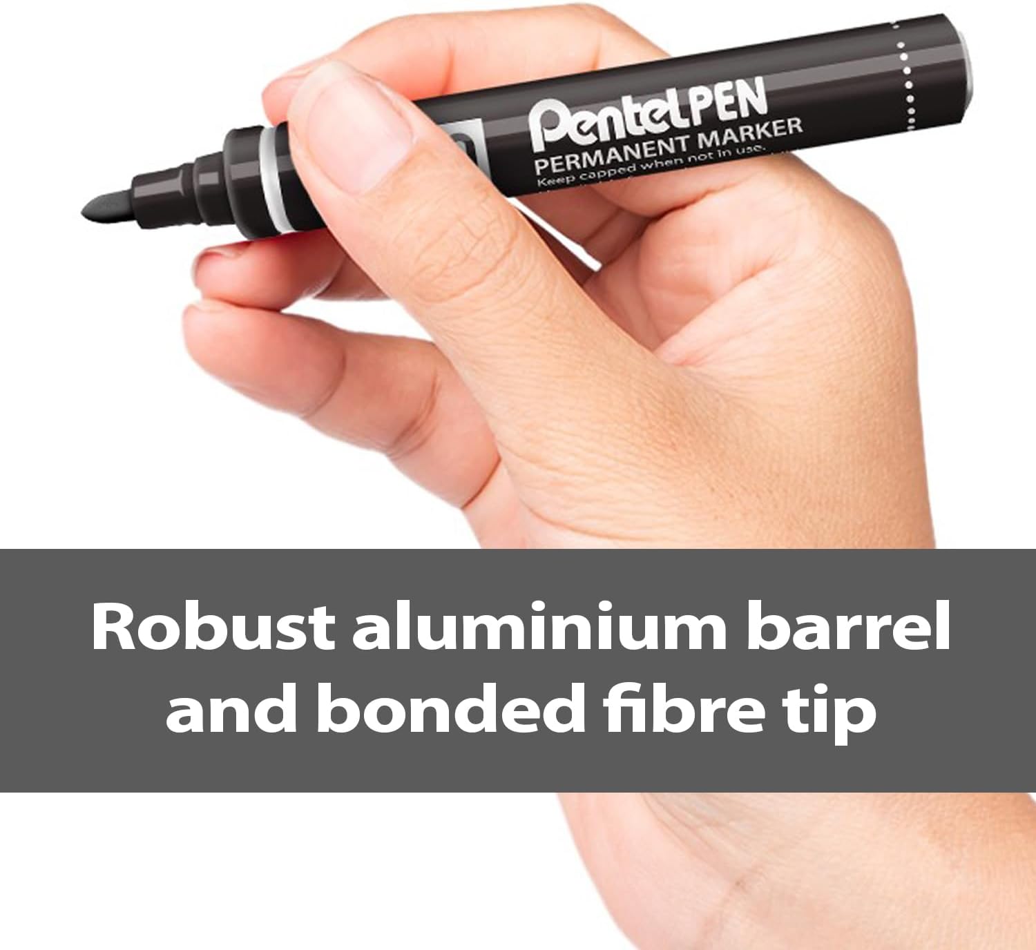 Pentel N50 Permanent Marker Bullet Tip 1.5-2mm Line Black Ref N50-A