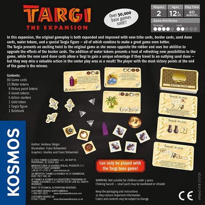 Thames & Kosmos, 692643, Targi: The Expansion, Two Nomadic Tribes Compete for Trade Routes, Expansion Game, Competitive Strategy Game, 2 Players, Ages 12+