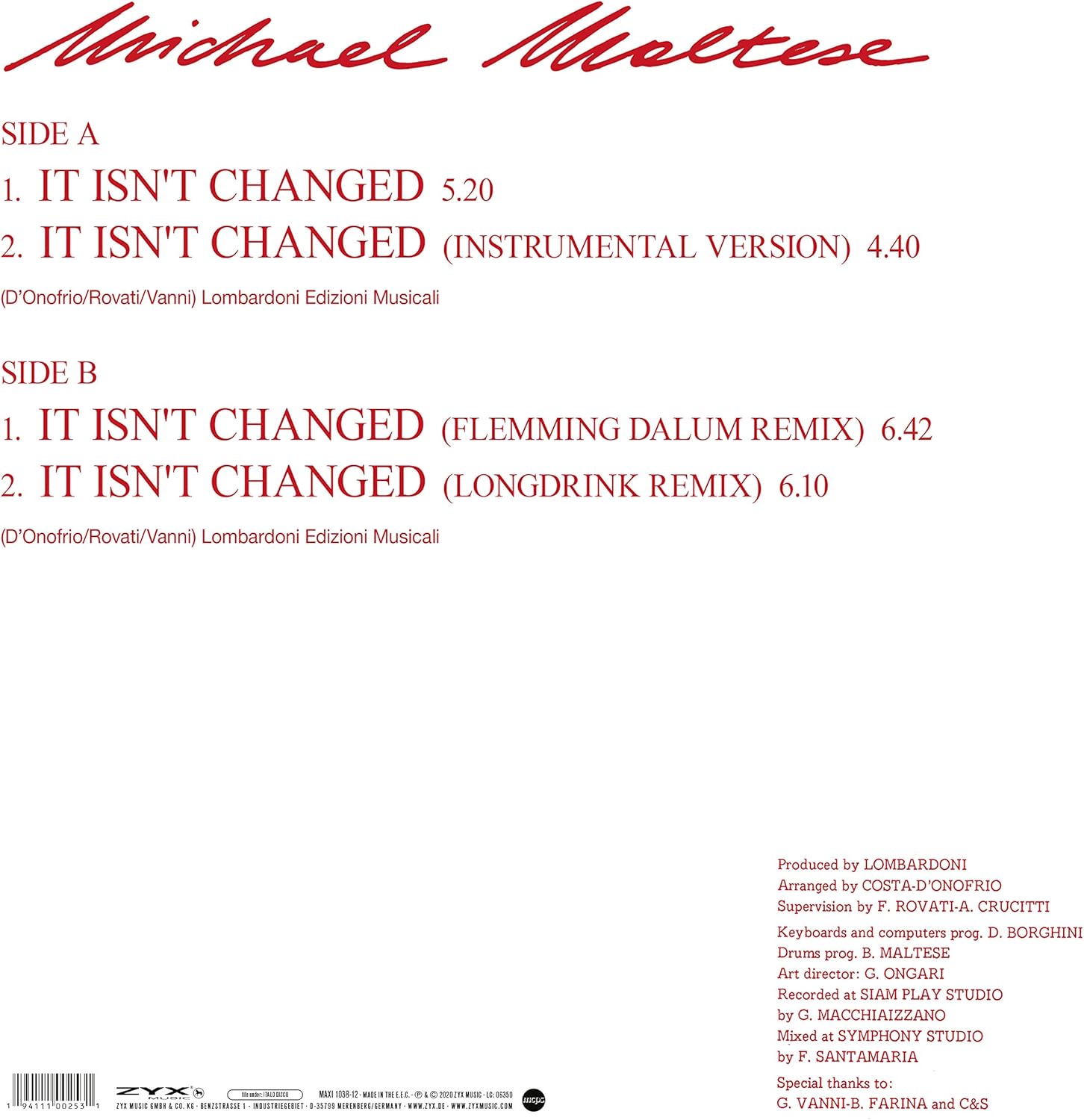 It Isn't Changed