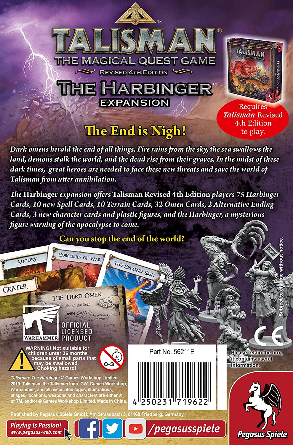 Pegasus Spiele | Talisman: The Harbinger Expansion | Board Game | Ages 13+ | 2-6 Players | 90 Minutes Playing Time