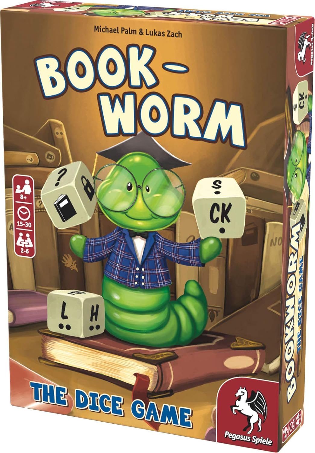 Pegasus Spiele- Bookworm Dice Game, Color incoloro (PES18335E