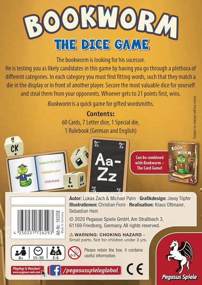 Pegasus Spiele 18335E Bookworm-Dice Game