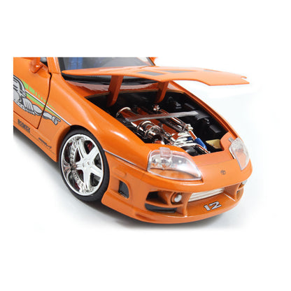 FAST & FURIOUS 2 Fast 2 Furious Brian's 1995 Toyota Supra Sports Die-cast Toy Car, 1:24 Scale, Orange (253203005)