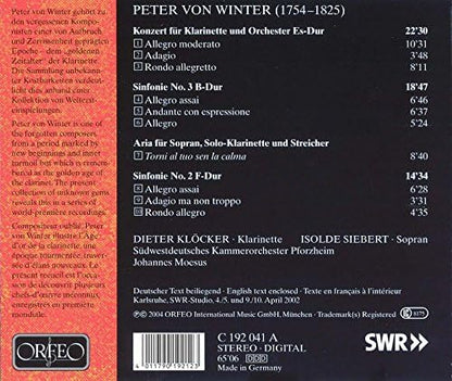 Klarinettenkonzert/sinfonien Nos. 2 and 3 (Moesus)