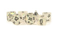 Metallic Dice Games LIC604 ICY Opal CLbk Dice & Dice Bags - Set of 7
