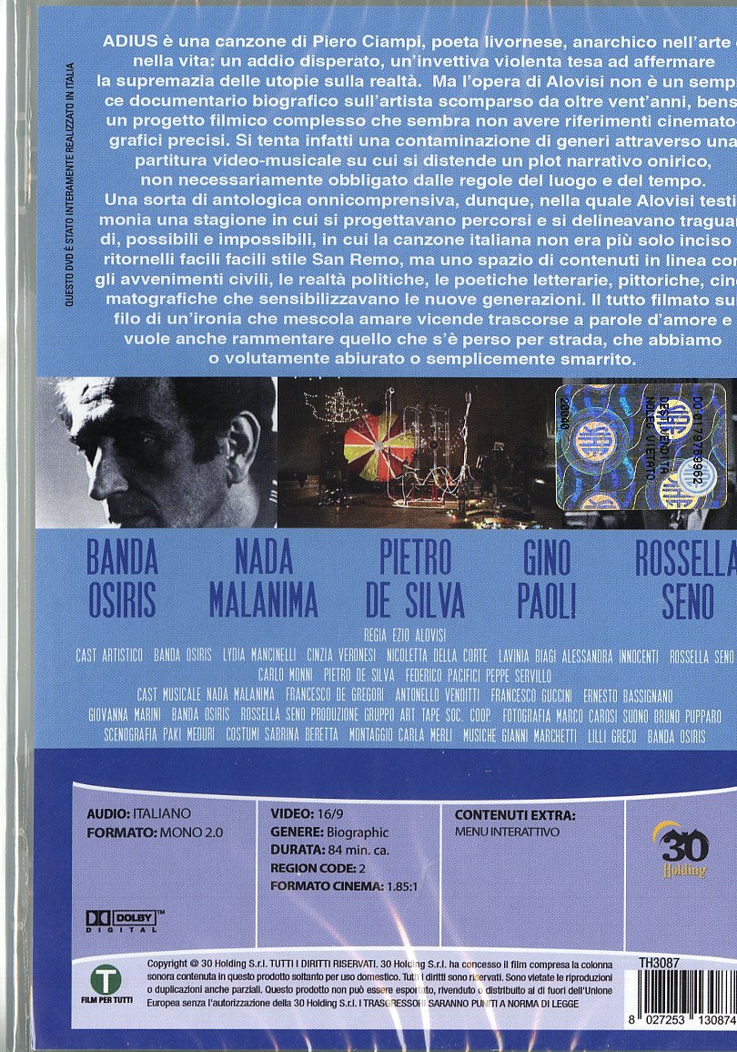 Adius - Piero Ciampi Ed Altre Storie (Dvd+Cd