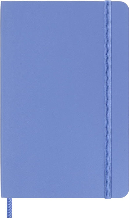 Moleskine - Classic Notebook, Ruled Notebook, Soft Cover and Elastic Closure, Size Pocket 9 x 14 cm, Colour Hydrangea Blue, 192 Pages