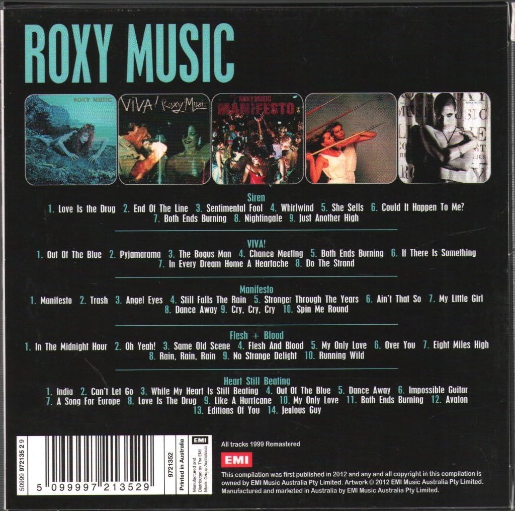 5 Album Set (Siren / Viva Roxy Music / Manifesto / Flesh And Blood / Heart Still Beating