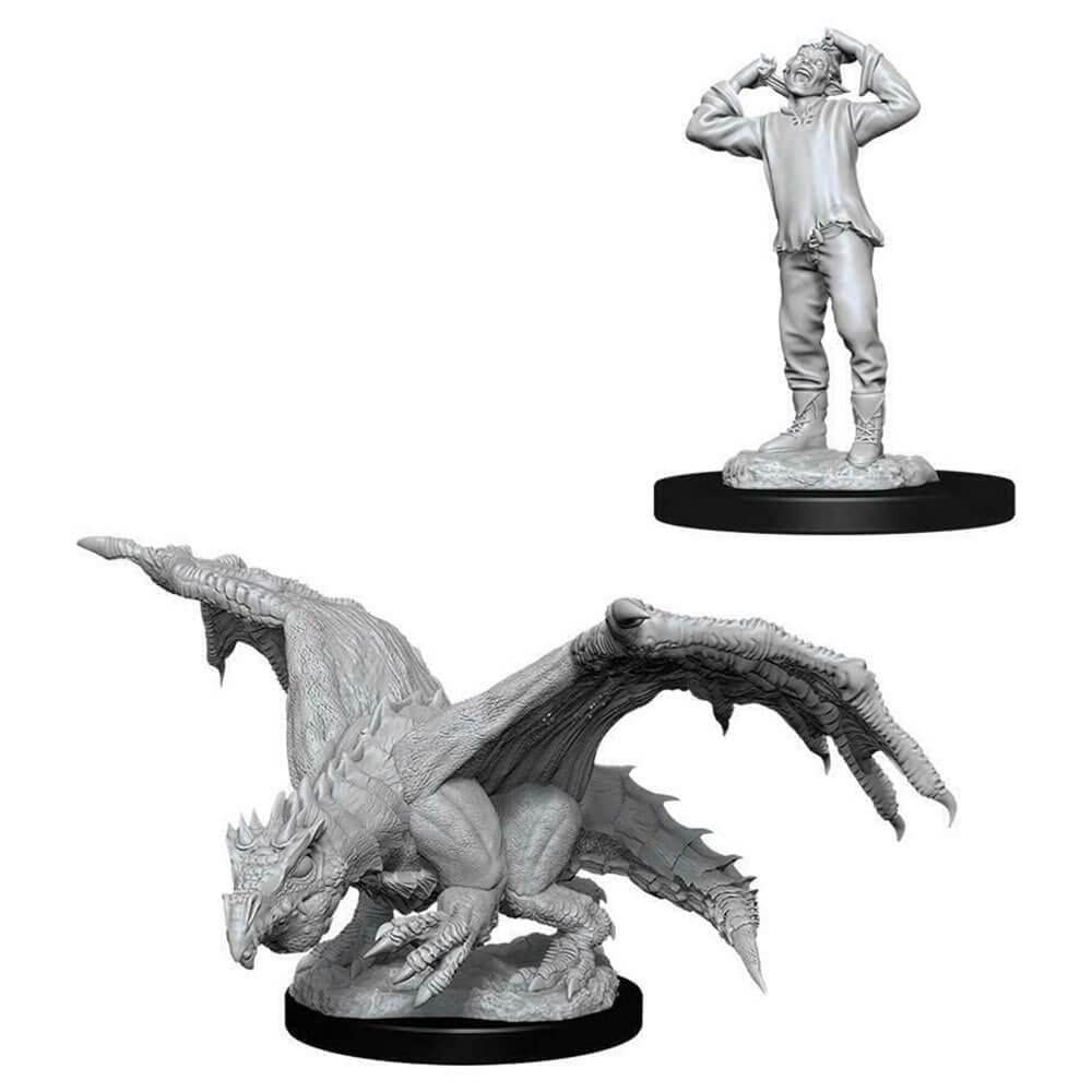 D&D Nolzur's Unpainted Miniatures: Wave 11: Green Dragon Wyrmling & Afflicted Elf