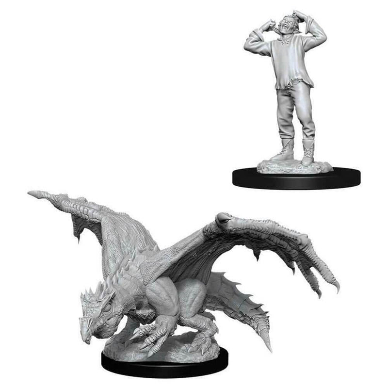 D&D Nolzur's Unpainted Miniatures: Wave 11: Green Dragon Wyrmling & Afflicted Elf