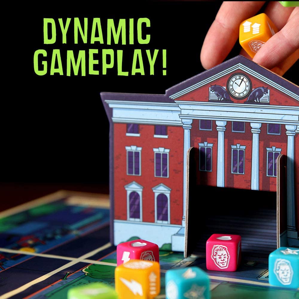 Funko Games: Back to the Future - Back in Time | Cooperative Adventure Board Game | Includes DeLorean Time Machine & 7 Miniatures | For 2-4 Players Ages 10+