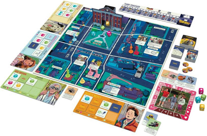 Funko Games: Back to the Future - Back in Time | Cooperative Adventure Board Game | Includes DeLorean Time Machine & 7 Miniatures | For 2-4 Players Ages 10+