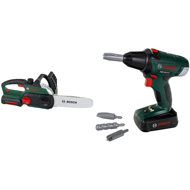 Theo Klein 8399 Bosch Chain Saw I Authentic Replica of the Original I Battery - Powered Saw with Light and Sound Effects I Toy for Children Aged 3 Years and up