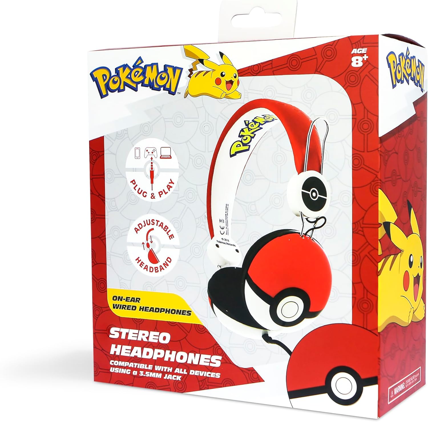 OTL Technologies Bedrade Pokemon Hoofdtelefoon - Poke Ball Design Leeftijden 8 Omhoog