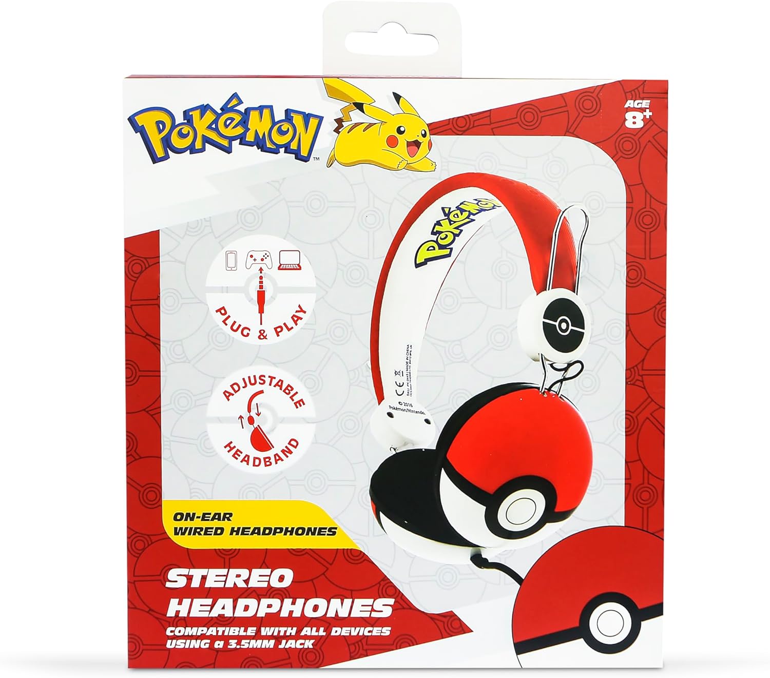 OTL Technologies Bedrade Pokemon Hoofdtelefoon - Poke Ball Design Leeftijden 8 Omhoog