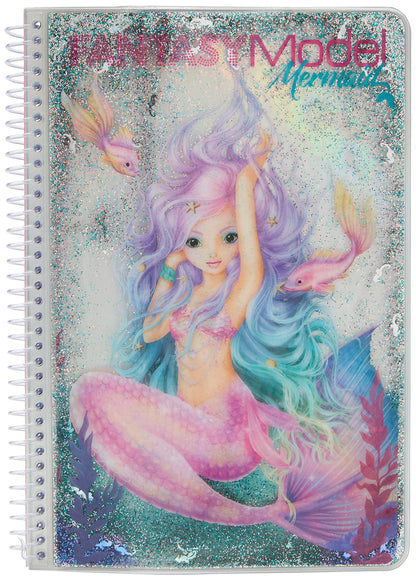 DEPESCHE 410472 Fantasy Model Mermaid Colouring Book, Approx. 17 x 23.5 x 1.5 cm, Multicolor