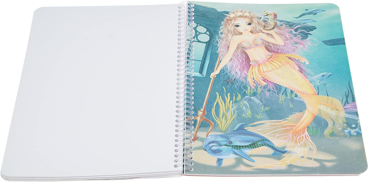 DEPESCHE 410472 Fantasy Model Mermaid Colouring Book, Approx. 17 x 23.5 x 1.5 cm, Multicolor