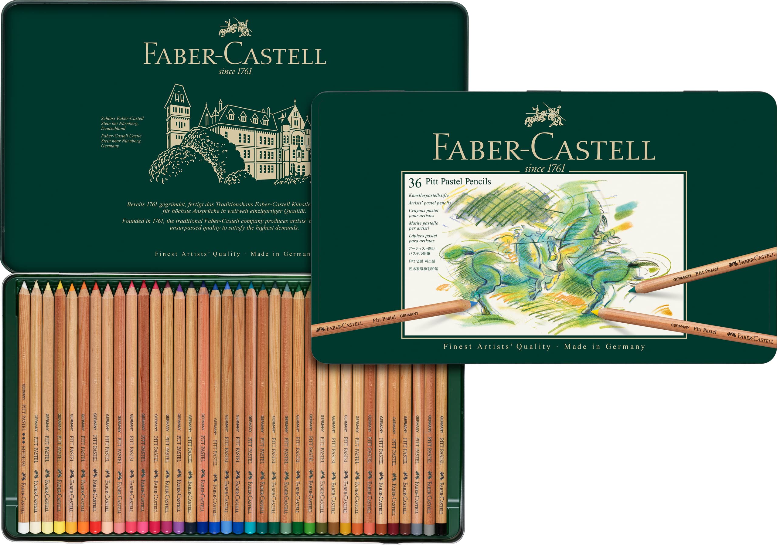 Faber-Castell PITT Pastel Pencils Tin Of 36
