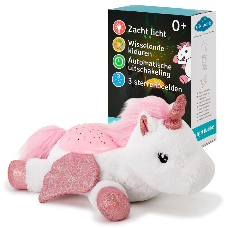 Cloud b Calming Nightlight Star Projector | Gentle Brightness | 3 Colors | 3 Constellations | Auto-Shutoff | Unicorn w/Wings Unicorn W/ Wings