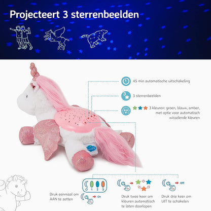 Cloud b Calming Nightlight Star Projector | Gentle Brightness | 3 Colors | 3 Constellations | Auto-Shutoff | Unicorn w/Wings Unicorn W/ Wings