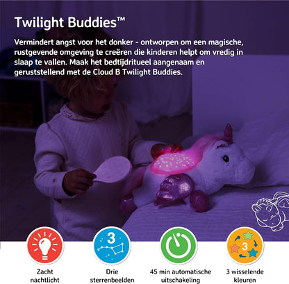 Cloud b Calming Nightlight Star Projector | Gentle Brightness | 3 Colors | 3 Constellations | Auto-Shutoff | Unicorn w/Wings Unicorn W/ Wings