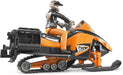 Snowmobile with Driver and Accessories