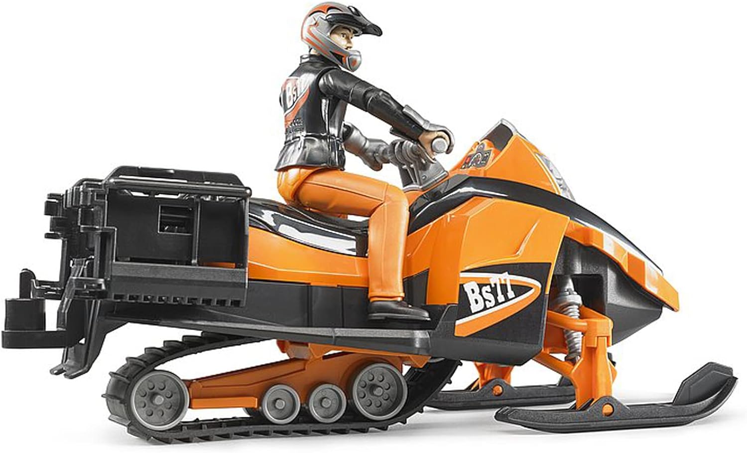 Snowmobile with Driver and Accessories