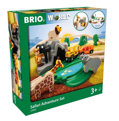 BRIO World Safari Adventure Train Set for Kids Age 3 Years Up - Wooden Railway Expansions and Accessories