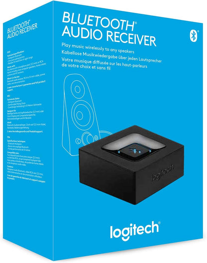 Logitech Ricevitore Audio Bluetooth Wireless, ‎Pc/Mac/Smartphone/Tablet/Ricevitore Av, Uscite Audio 3.5 Mm E Rca Alle Casse Altoparlanti, ‎Nero, ‎5.71 x 5.08 x 2.23 cm, 175 grammi