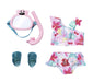 BABY born 829240 Holiday Deluxe Bikini Set 43 cm, rosa/Bunt