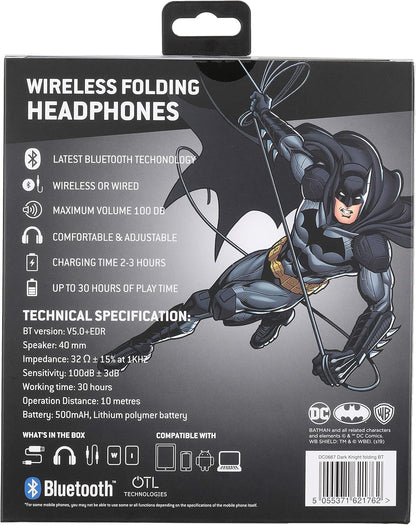 OTL Technologies DC0667 Batman Wireless Headphones Folding Design