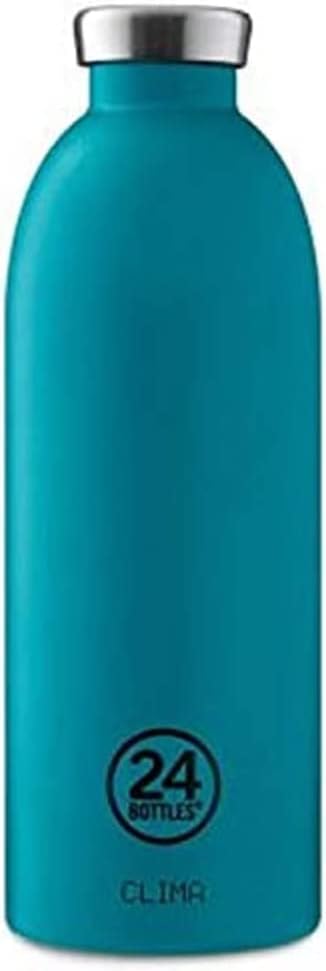 24BOTTLES Clima Bottle - Borraccia Termica 850 ml Acciaio Inox, Bottiglia Termica Thermos 100% Ermetico (12h Hot 24h Cold) dal Design Italiano, Borracce Termiche Ecologiche, Water Bottle Atlantic Bay