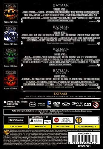Batman Collection 1989-1997 (4-disc - IMPORT - Batman / Batman Returns / Batman Forever / Batman & Robin