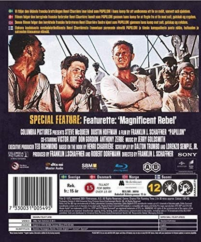 Papillon (Blu-ray) (1973) Dustin Hoffman, Steve McQueen