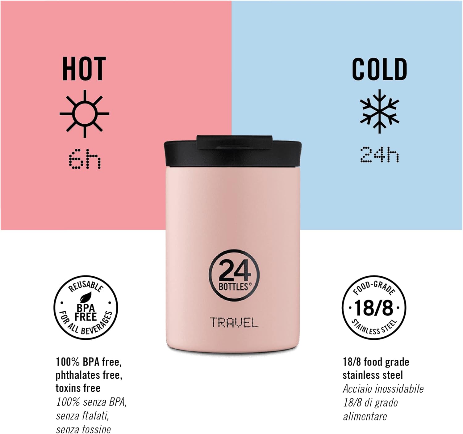 24 Bottles - Travel Tumbler 0,35 L - Atlantic Bay (24B605
