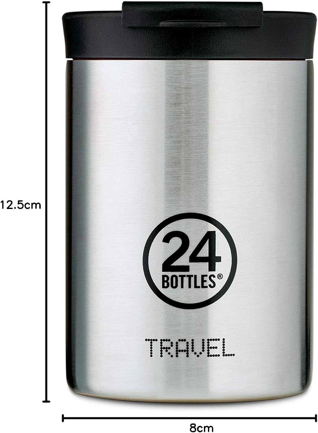 24Bottles Travel Tumbler Travel and Office Thermal Mug 350 ml/600 ml, 100% Airtight for Coffee and Tea (6 Hours Hot 12 Hours Cold), Ecological Stainless Steel Water Bottles with Italian Design
