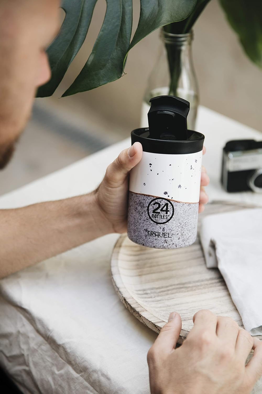 24 Bottles - Travel Tumbler 0,35 L - Black Marble (24B610)