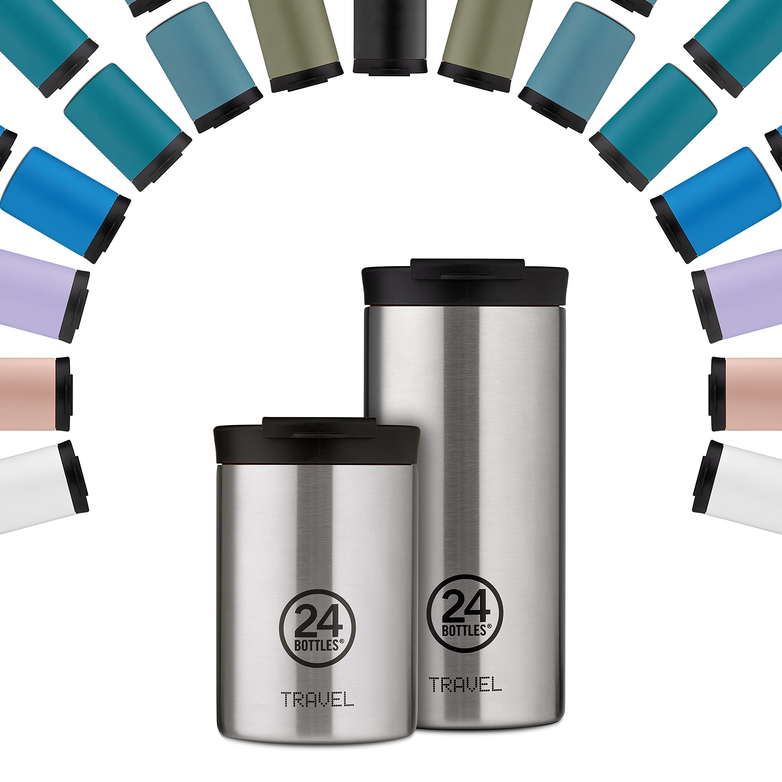 24 Bottles - Travel Tumbler 0,35 L - Black Marble (24B610)