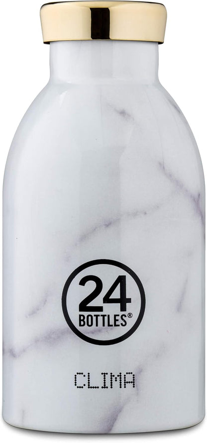 24 Bottles - Clima Bottle 0.33 L - Carrara (24B410), Stainless Steel