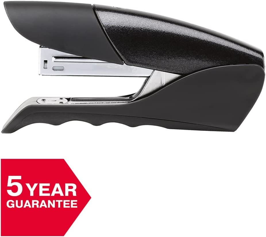 Rexel Gazelle Half Strip Stapler, 25 Sheet Capacity, Stand Up Design, Uses 24/6/ and 26/6 Staples, Metal Body, Black, 2100010