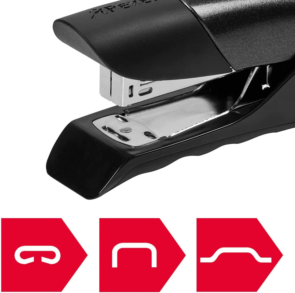 Rexel Gazelle Half Strip Stapler, 25 Sheet Capacity, Stand Up Design, Uses 24/6/ and 26/6 Staples, Metal Body, Black, 2100010