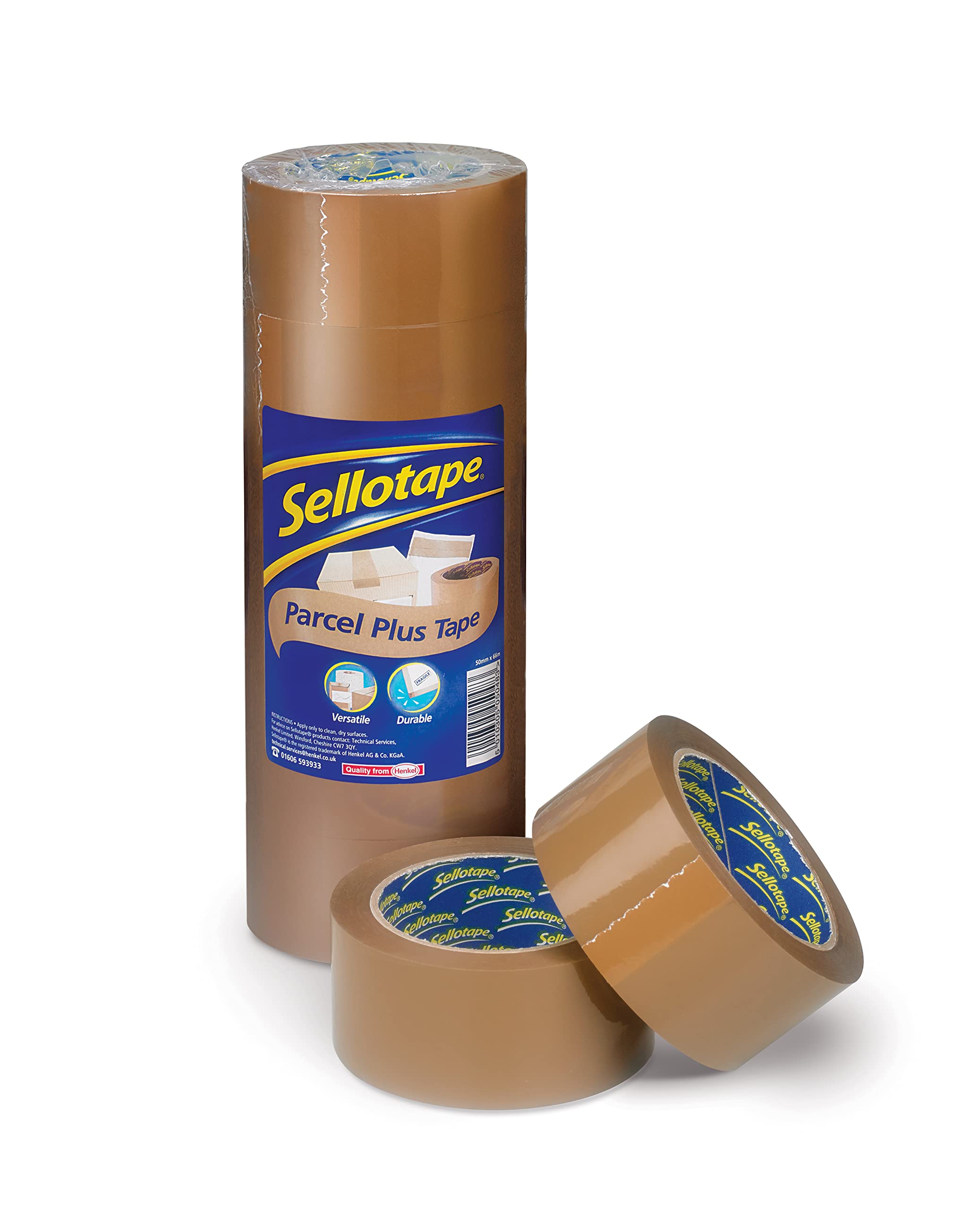 Sellotape Brown Buff Parcel Packaging Tape 50mm x 66m (Pack of 6
